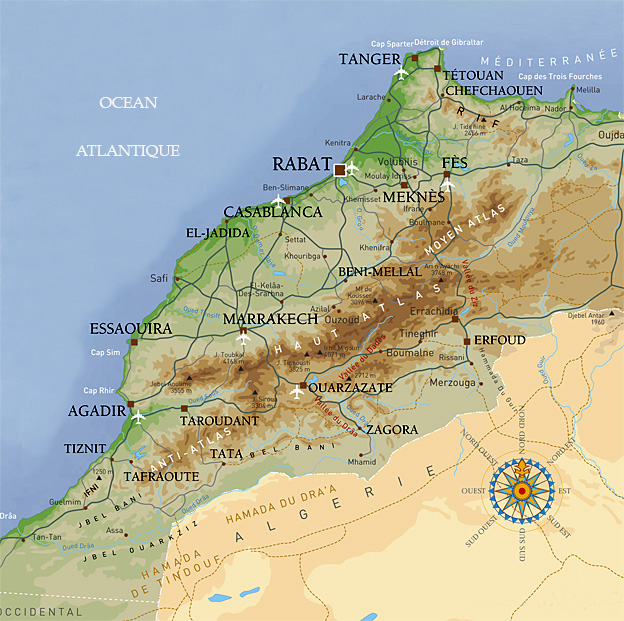 carte du Maroc